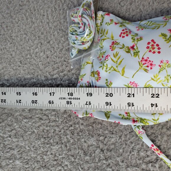 J. Crew cloud meadow blue floral Knot bandeau bikini top - Picture 4 of 9